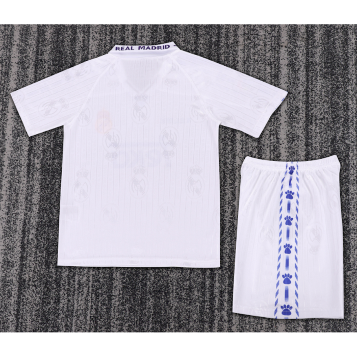 Retro Real Madrid 1996/97 Home Kids Kit - Image 2