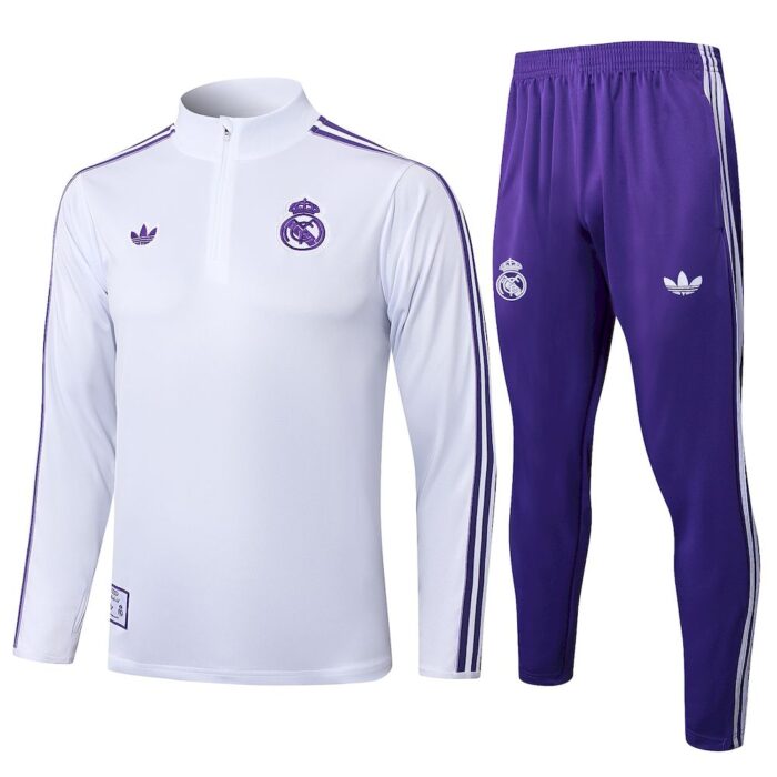 Mens Real Madrid 2025/26 Half-Zip Sweater+Pant 815 - Image 4