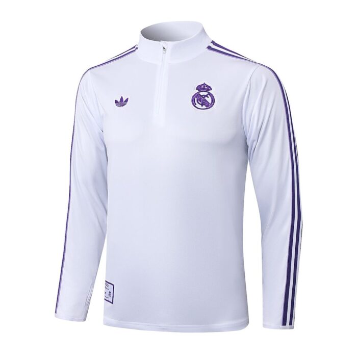 Mens Real Madrid 2025/26 Half-Zip Sweater+Pant 815 - Image 3