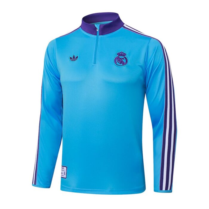Mens Real Madrid 2025/26 Half-Zip Sweater+Pant 815 - Image 4