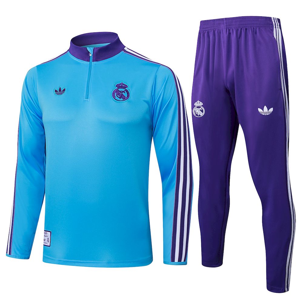 Mens Real Madrid 2025/26 Half-Zip Sweater+Pant 815 - Image 1