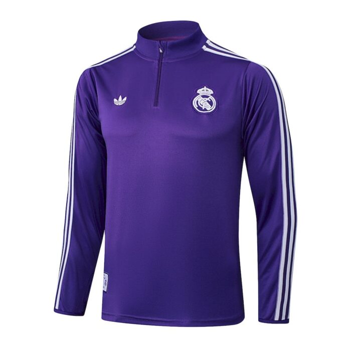 Mens Real Madrid 2025/26 Half-Zip Sweater+Pant 815 - Image 3