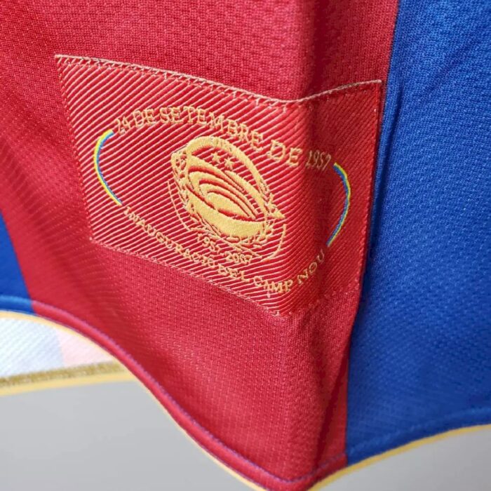 Retro Barcelona 2007/08 Home Long Sleeve Jersey - Image 5