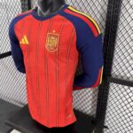 Mens Spain 2026 World Cup Home Long Sleeve Jersey Player Version (Champion 2-Star Version) – view 5