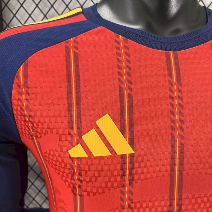Mens Spain 2026 World Cup Home Long Sleeve Jersey Player Version (Champion 2-Star Version) – view 6