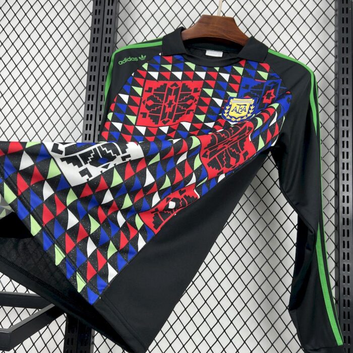 Retro Argentina 1990 Goalkeeper Long Sleeve Jersey - Image 3