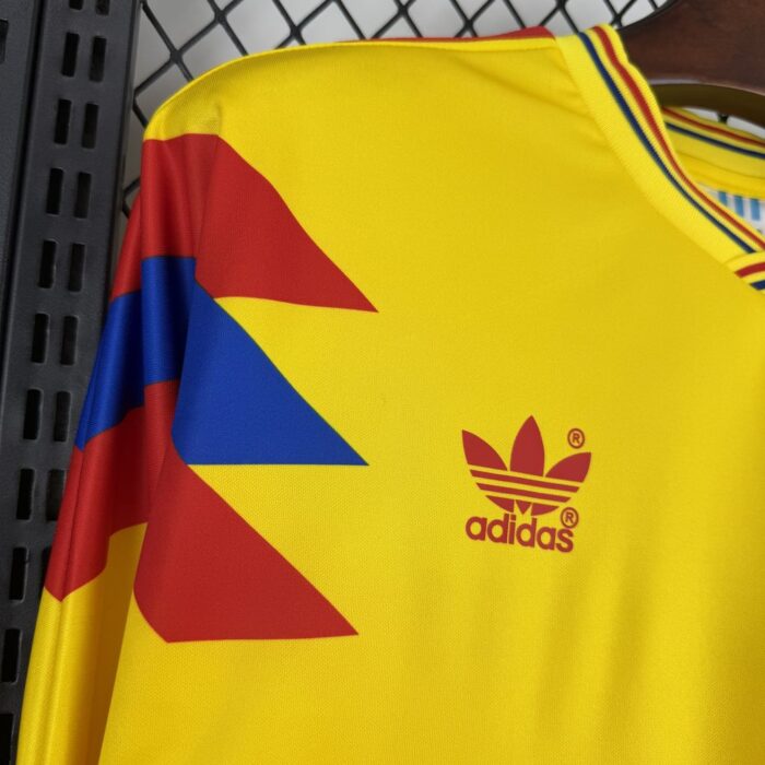 Retro Colombia 1990 Home Long Sleeve Jersey - Image 5