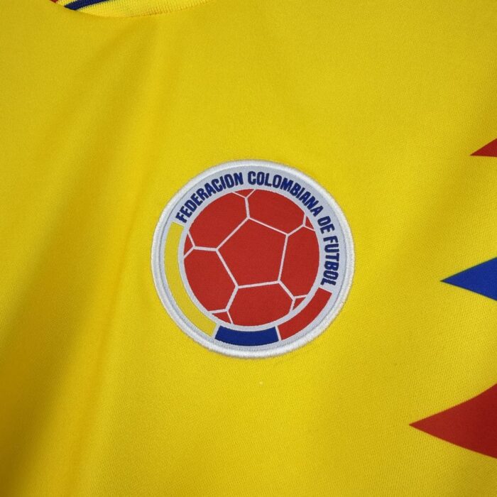 Retro Colombia 1990 Home Long Sleeve Jersey - Image 4