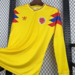 Retro Colombia 1990 Home Long Sleeve Jersey - Image 3