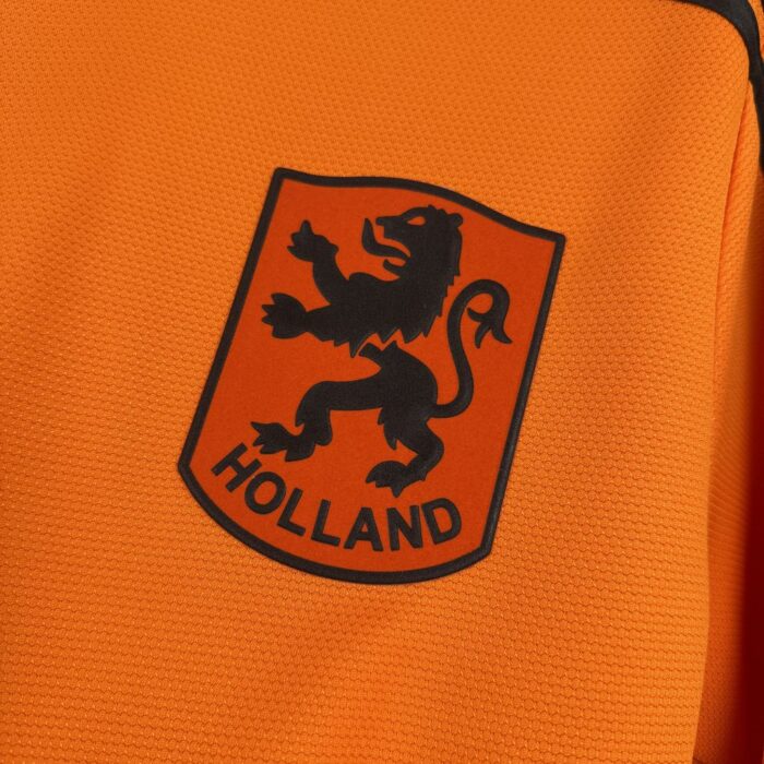 Retro Netherlands 1980 Home Long Sleeve Jersey - Image 4