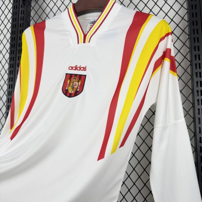 Retro Spain 1996 Away Long Sleeve Jersey - Image 4
