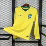 Mens Brazil 2026 World Cup Home Long Sleeve Jersey