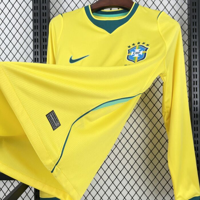 Mens Brazil 2026 World Cup Home Long Sleeve Jersey - Image 4