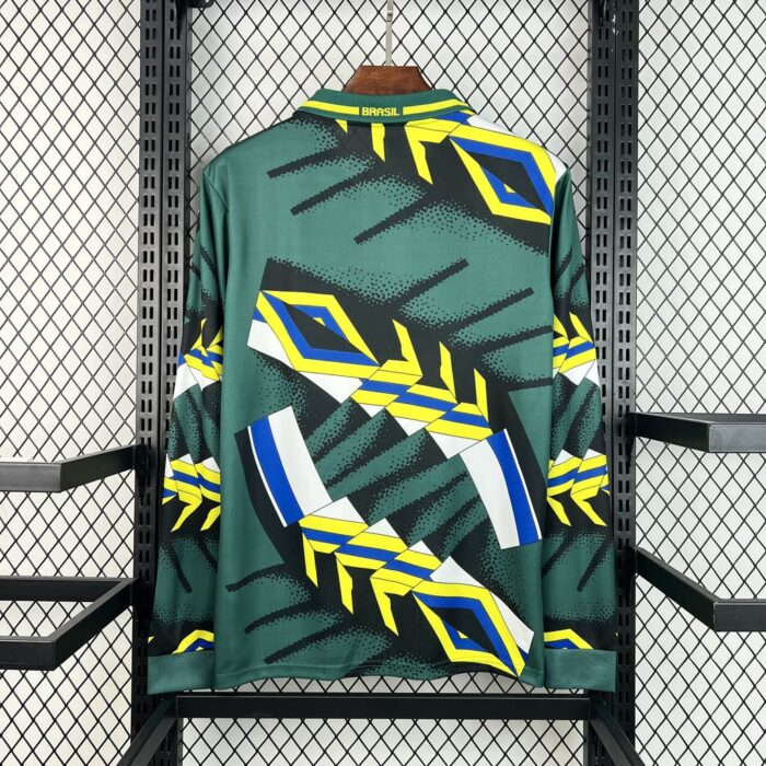 Retro Brazil 1994 Goalkeeper Long Sleeve Jersey - Image 2