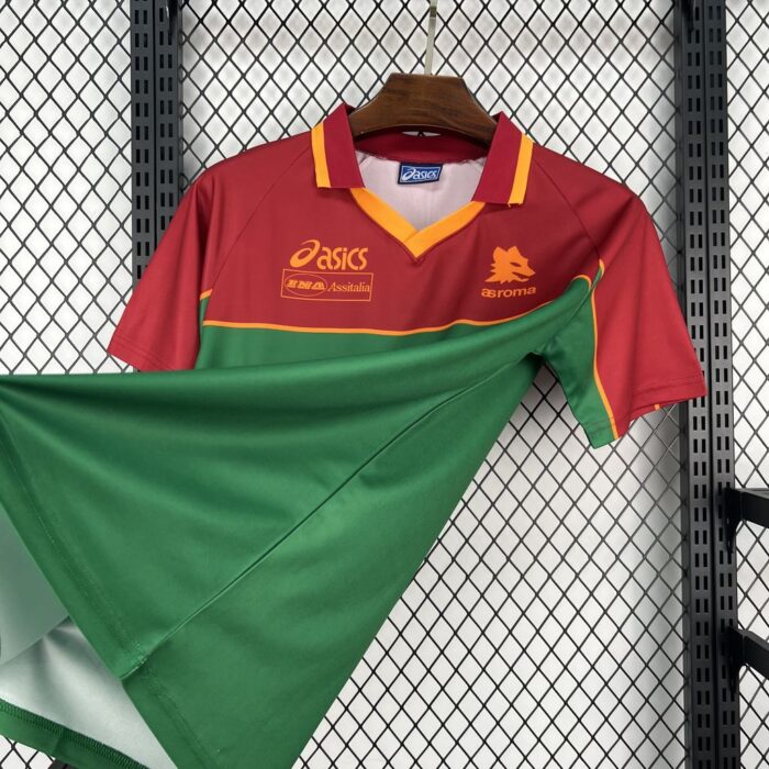 Retro AS Roma 1995/96 Pre-Match Jersey - Image 3