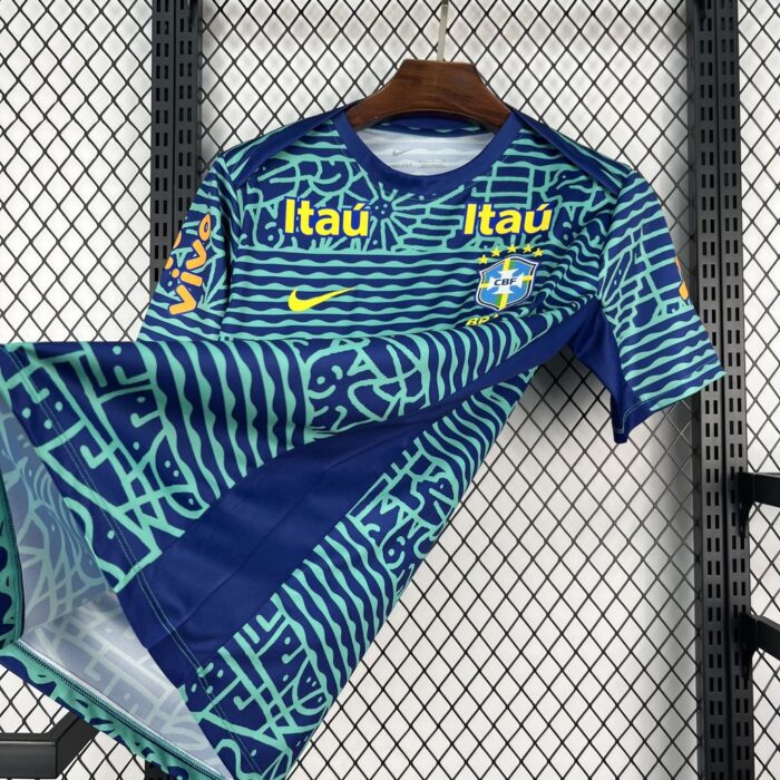 Retro Brazil 2024 Pre-Match Jersey - Image 4