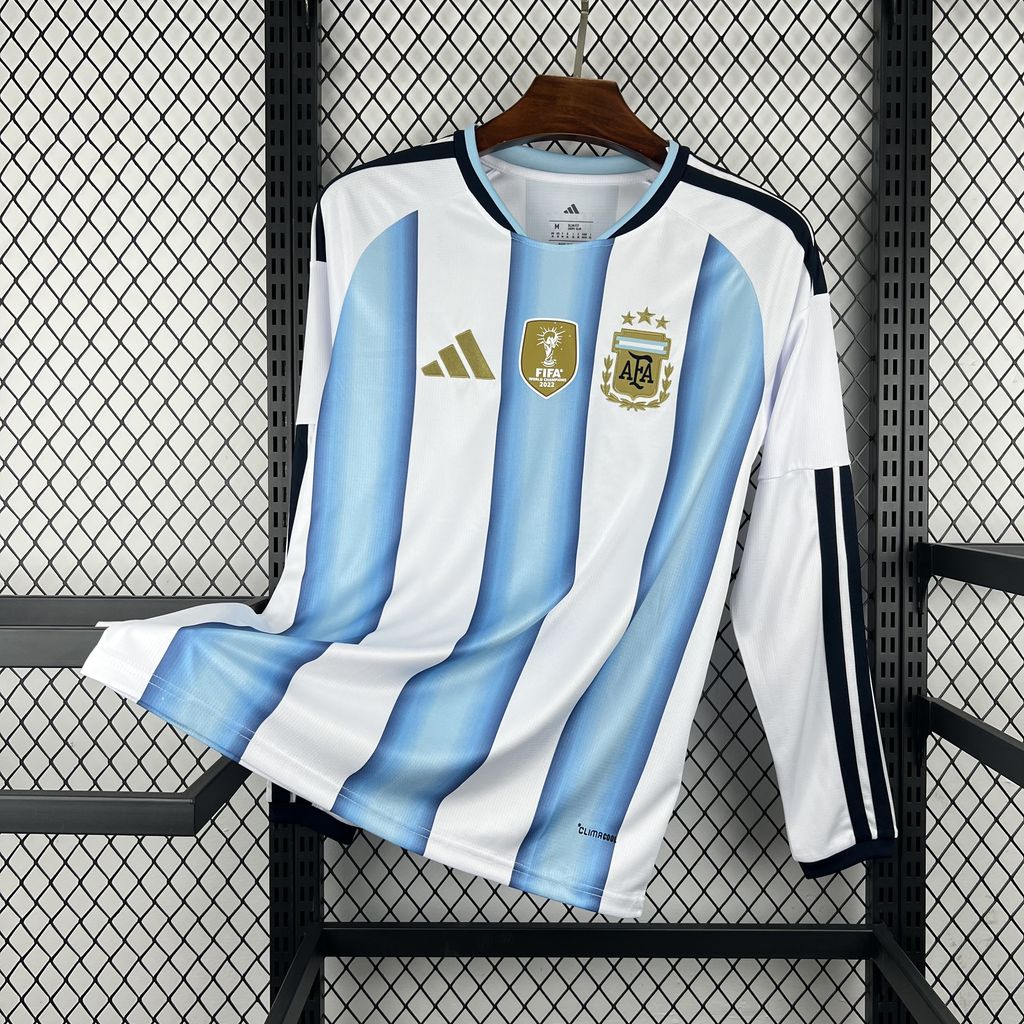 Mens Argentina 2026 World Cup Home Long Sleeve Jersey - Image 1