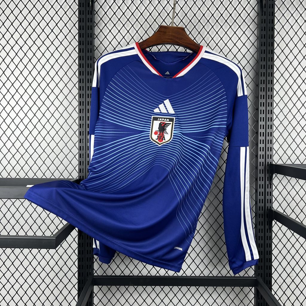 Mens Japan 2026 World Cup Home Long Sleeve Jersey - Image 1
