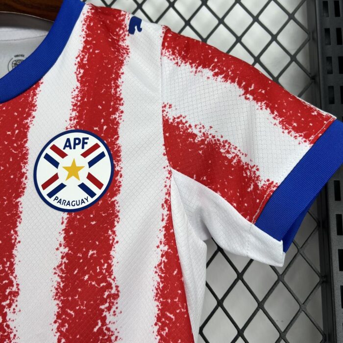 Kids Paraguay 2026 World Cup Home Kit - Image 4