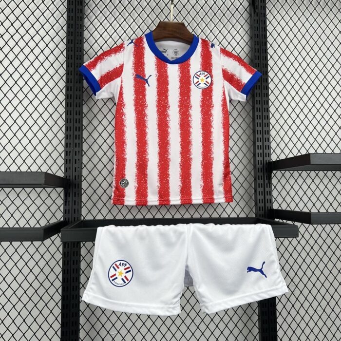 Kids Paraguay 2026 World Cup Home Kit - Image 3