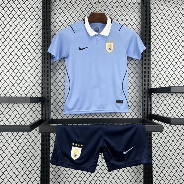 Kids Uruguay 2026 World Cup Home Kit - Image 3