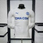 Mens Olympique Marseille 2026/27 Home Long Sleeve Jersey Player Version