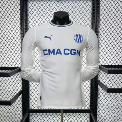 Mens Olympique Marseille 2026/27 Home Long Sleeve Jersey Player Version