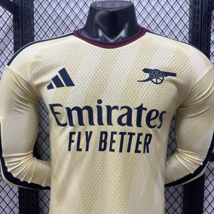Mens Arsenal 2026/27 Away Long Sleeve Jersey Player Version – view 3