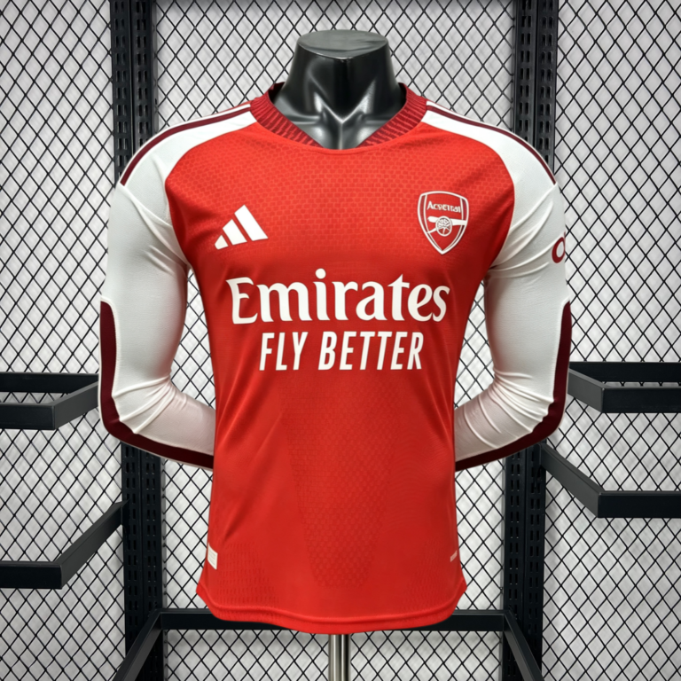 Mens Arsenal 2026/27 Home Long Sleeve Jersey Player Version