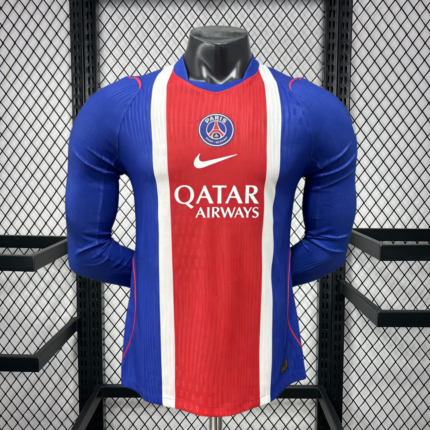 Mens Paris Saint-Germain 2026/27 Home Long Sleeve Jersey Player Version