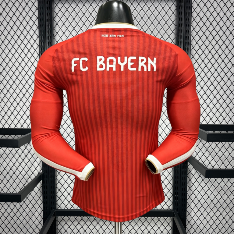 Mens Bayern Munich 2026/27 Home Long Sleeve Jersey Player Version – view 2