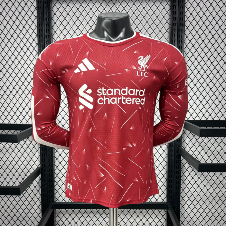 Mens Liverpool 2026/27 Home Long Sleeve Jersey Player Version