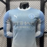 Mens Manchester City 2026/27 Home Long Sleeve Jersey Player Version – view 6