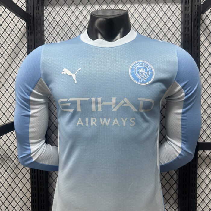 Mens Manchester City 2026/27 Home Long Sleeve Jersey Player Version – view 6