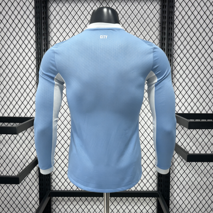 Mens Manchester City 2026/27 Home Long Sleeve Jersey Player Version – view 2