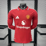 Mens Manchester United 2026/27 Home Long Sleeve Jersey Player Version