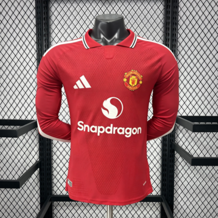 Mens Manchester United 2026/27 Home Long Sleeve Jersey Player Version
