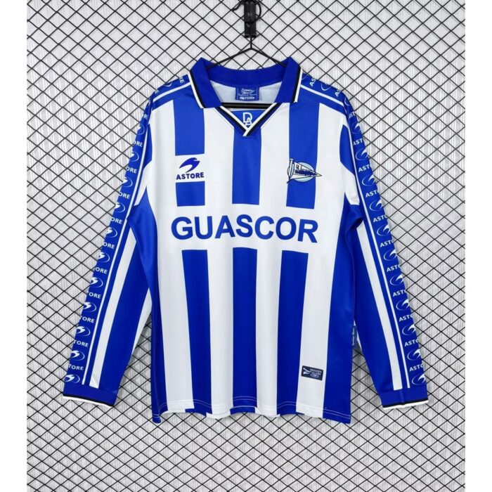 Retro Deportivo Alaves 1998/99 Home Long Sleeve Jersey – view 3