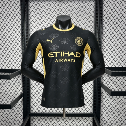 Mens Manchester City 2026/27 Away Long Sleeve Jersey Player Version