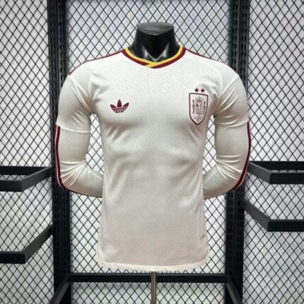 Mens Spain 2026 World Cup Away Long Sleeve Jersey Player Version (Champion 2-Star Version)