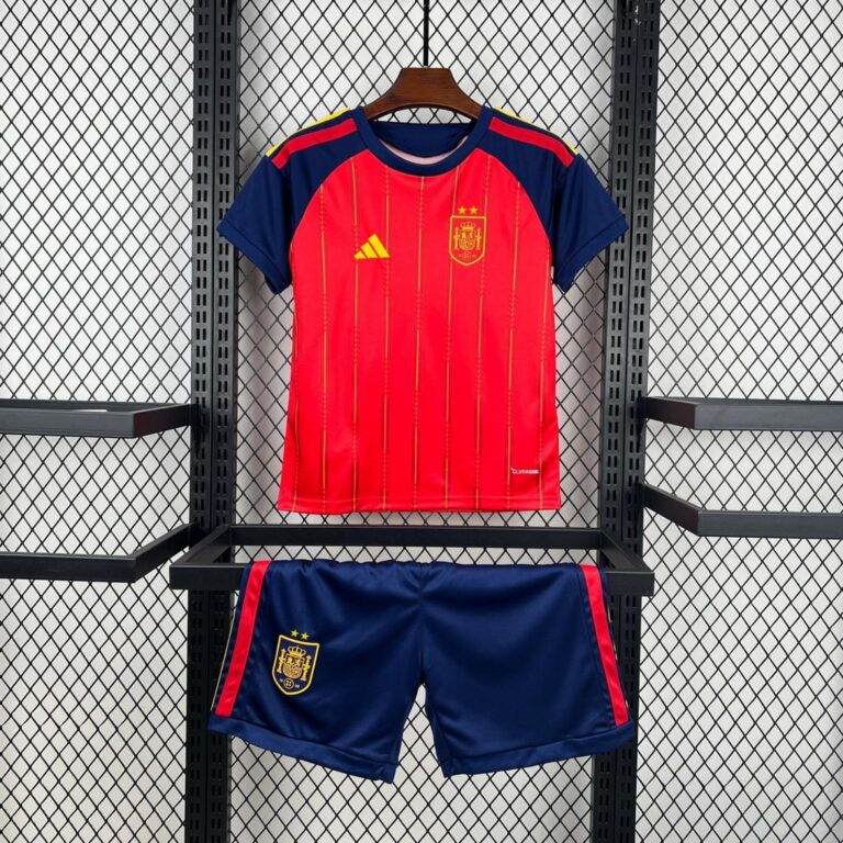 Kids Spain 2026 World Cup Home Kit (Champion 2-Star Version)