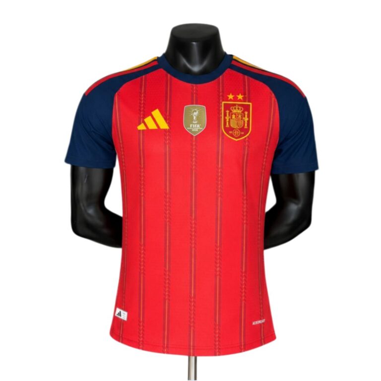 Mens Spain 2026 World Cup Home Jersey Player Version Champions Edition