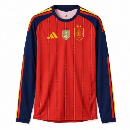 Mens Spain 2026 World Cup Home Long Sleeve Jersey Champions Edition