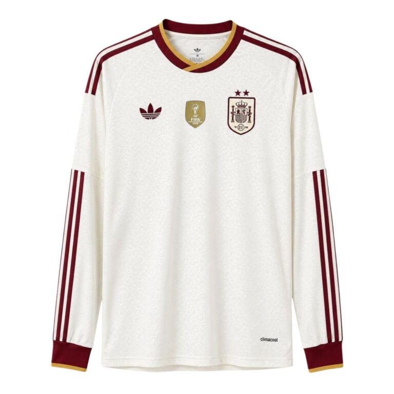 Mens Spain 2026 World Cup Away Long Sleeve Jersey Champions Edition