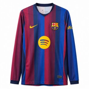 Mens Barcelona 2026/27 Home Long Sleeve Jersey