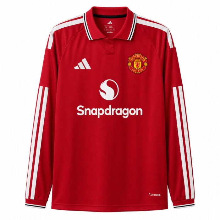 Mens Manchester United 2026/27 Home Long Sleeve Jersey – view 3