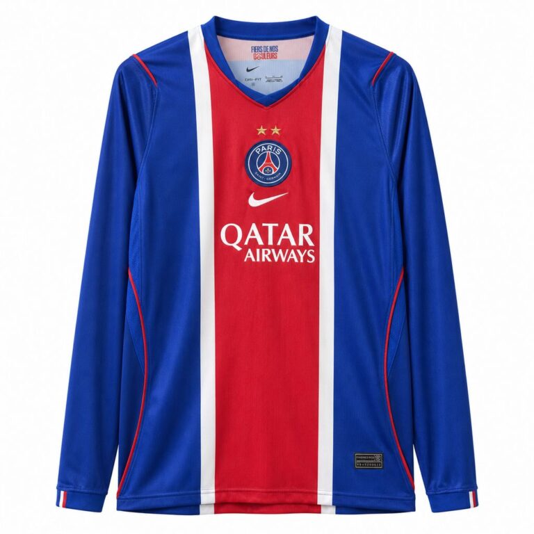Mens Paris Saint-Germain 2026/27 Home Long Sleeve Jersey