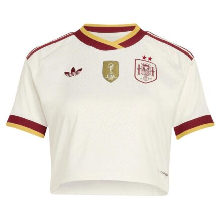 Womens Spain 2026 World Cup Away Cropped Jersey Champions Edition