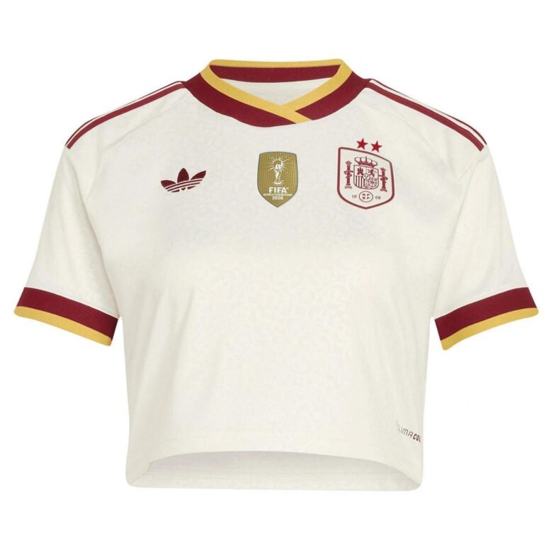Womens Spain 2026 World Cup Away Cropped Jersey Champions Edition