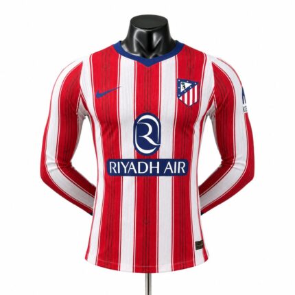 Mens Atletico Madrid 2026/27 Home Long Sleeve Jersey Player Version